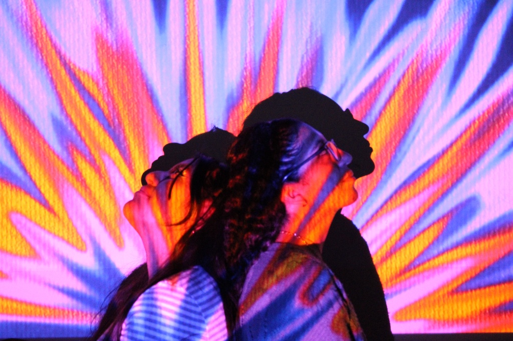 Doble exposición con luces